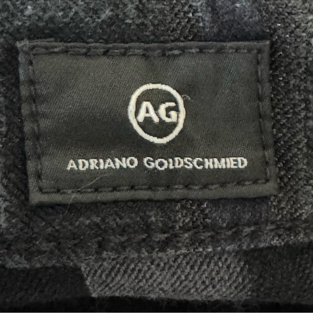 AG Adriano Goldschmied Farrah Skinny Ankle Jeans Black Metallic Stripe Size 29R - Picture 8 of 14